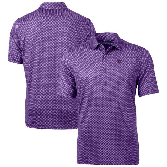 Men's Cutter & Buck Purple Kansas State Wildcats Big & Tall Pike Banner Print Polo