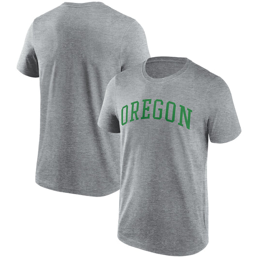 Men's Heather Gray Oregon Ducks Basic Team Arch T-Shirt