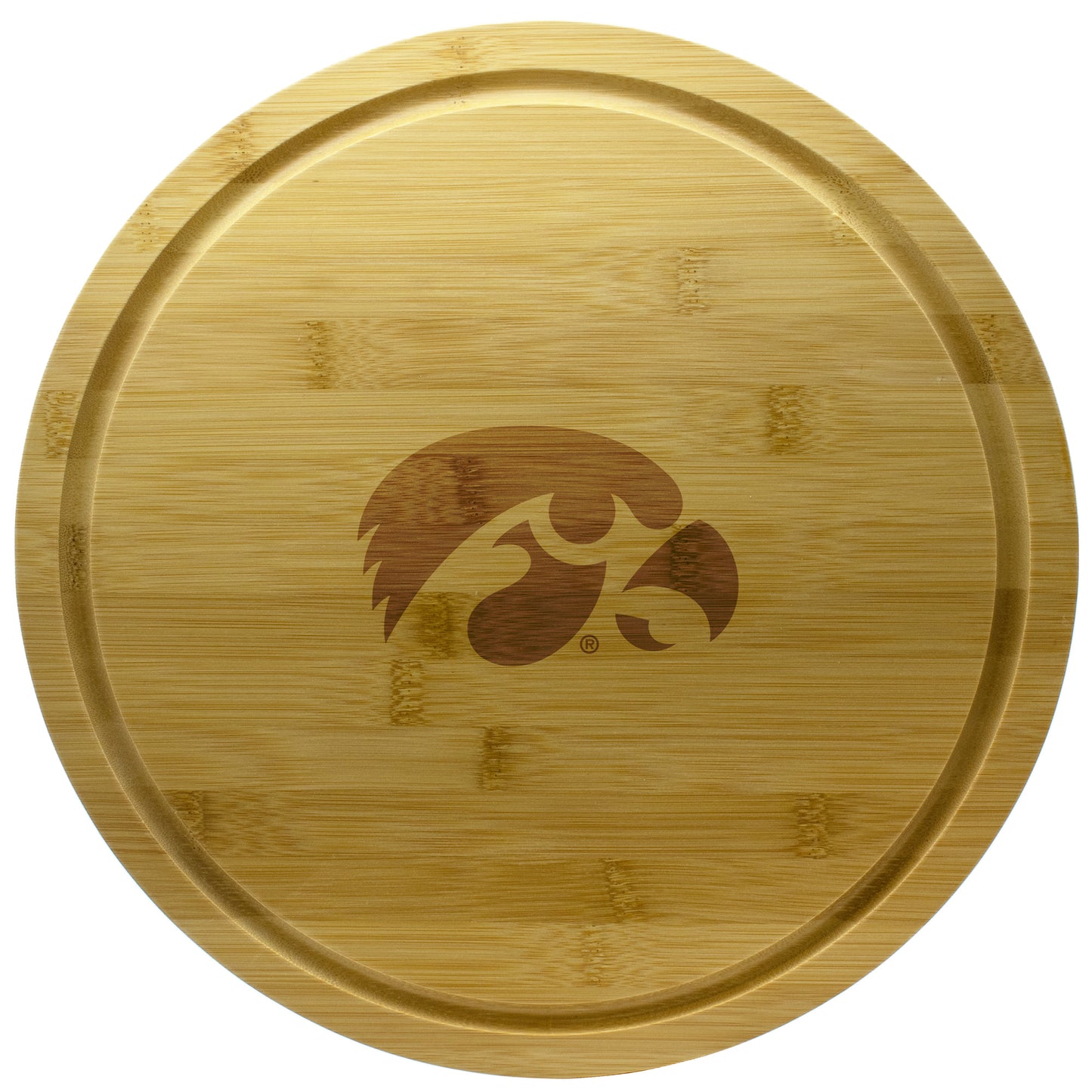 Iowa Hawkeyes 13'' Rotating Bamboo Server