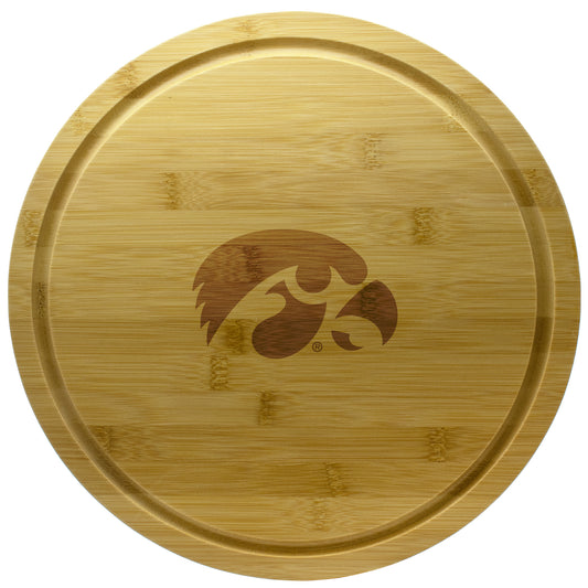 Iowa Hawkeyes 13'' Rotating Bamboo Server