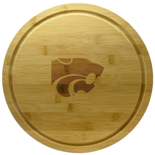 Kansas State Wildcats 13'' Rotating Bamboo Server