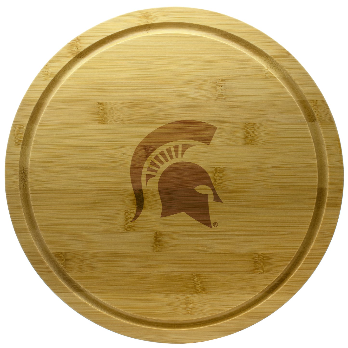 Michigan State Spartans 13'' Rotating Bamboo Server
