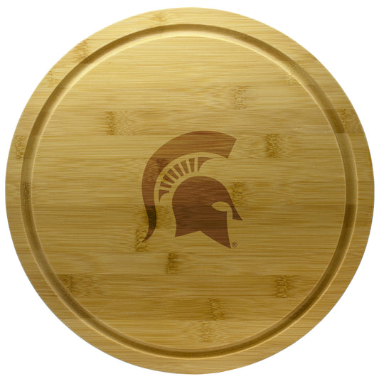 Michigan State Spartans 13'' Rotating Bamboo Server