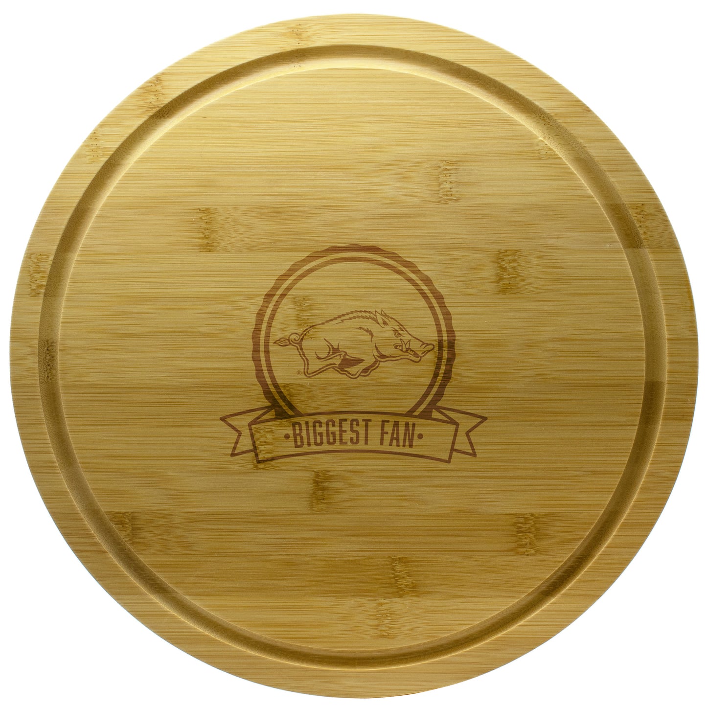 Arkansas Razorbacks 13'' Personalized Rotating Bamboo Server