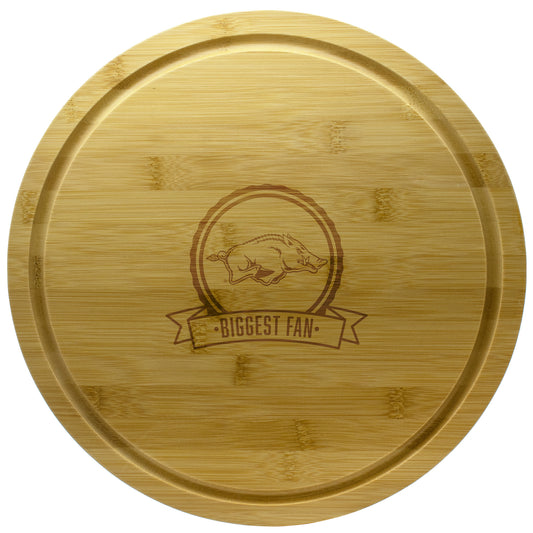 Arkansas Razorbacks 13'' Personalized Rotating Bamboo Server