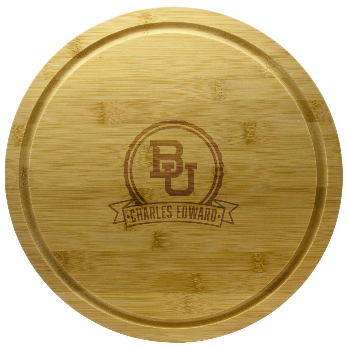 Baylor Bears 13'' Personalized Rotating Bamboo Server