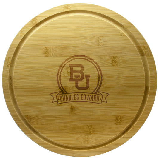 Baylor Bears 13'' Personalized Rotating Bamboo Server