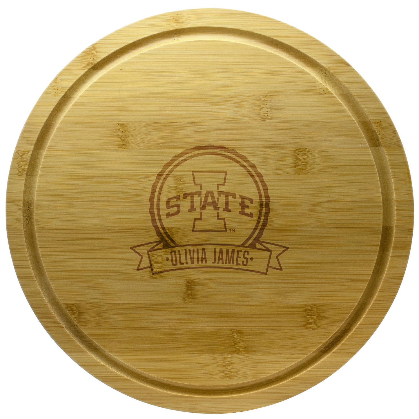 Iowa State Cyclones 13'' Personalized Rotating Bamboo Server