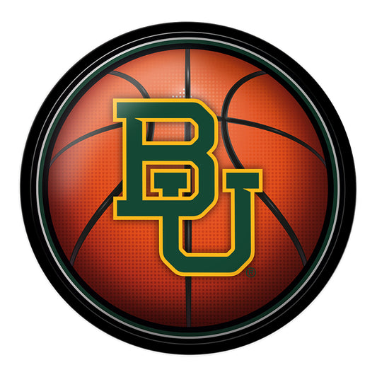 Orange Baylor Bears Basketball Modern Disc Wall Sign