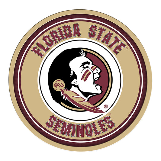 Gold Florida State Seminoles Modern Disc Wall Sign