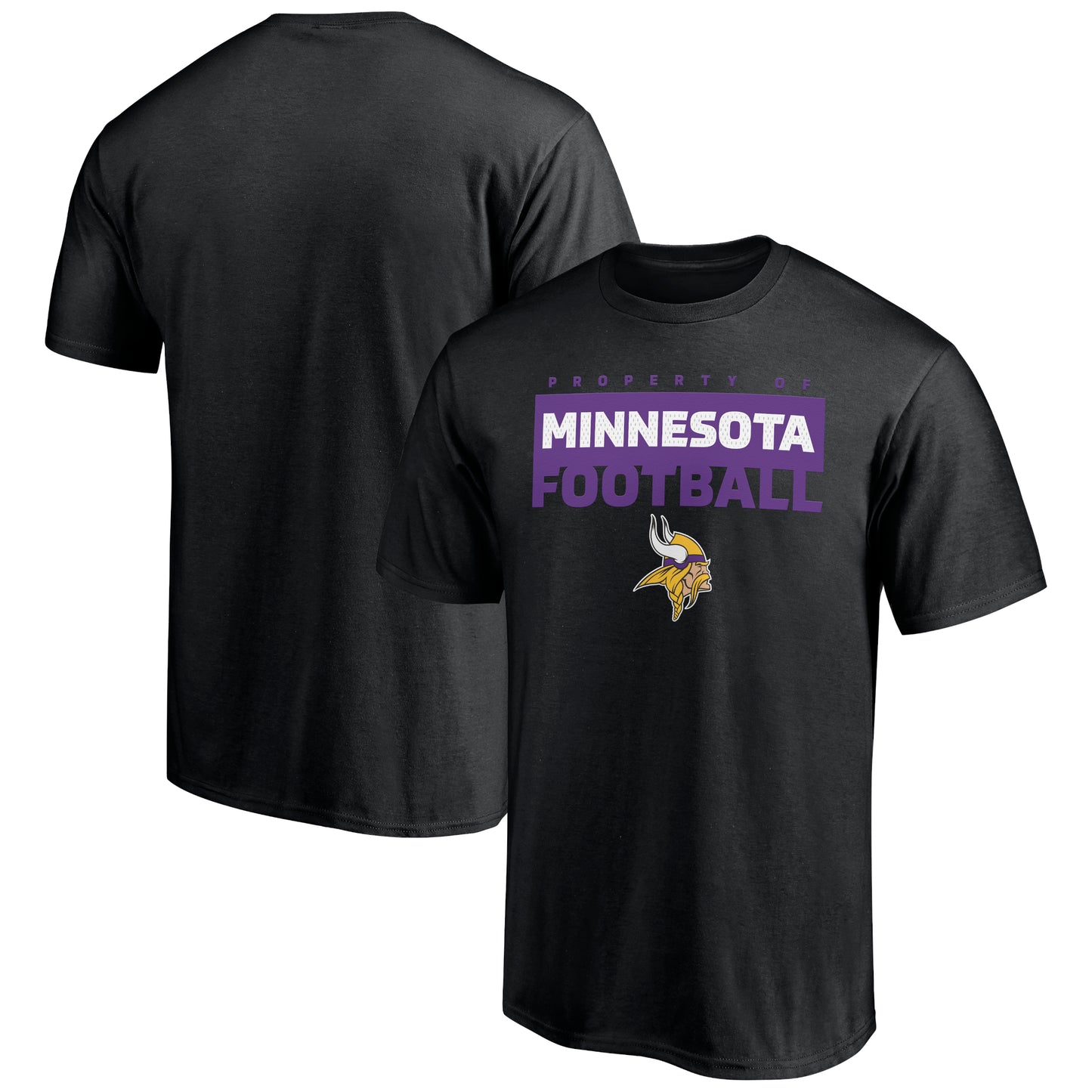 Men's Black Minnesota Vikings Gain Ground T-Shirt