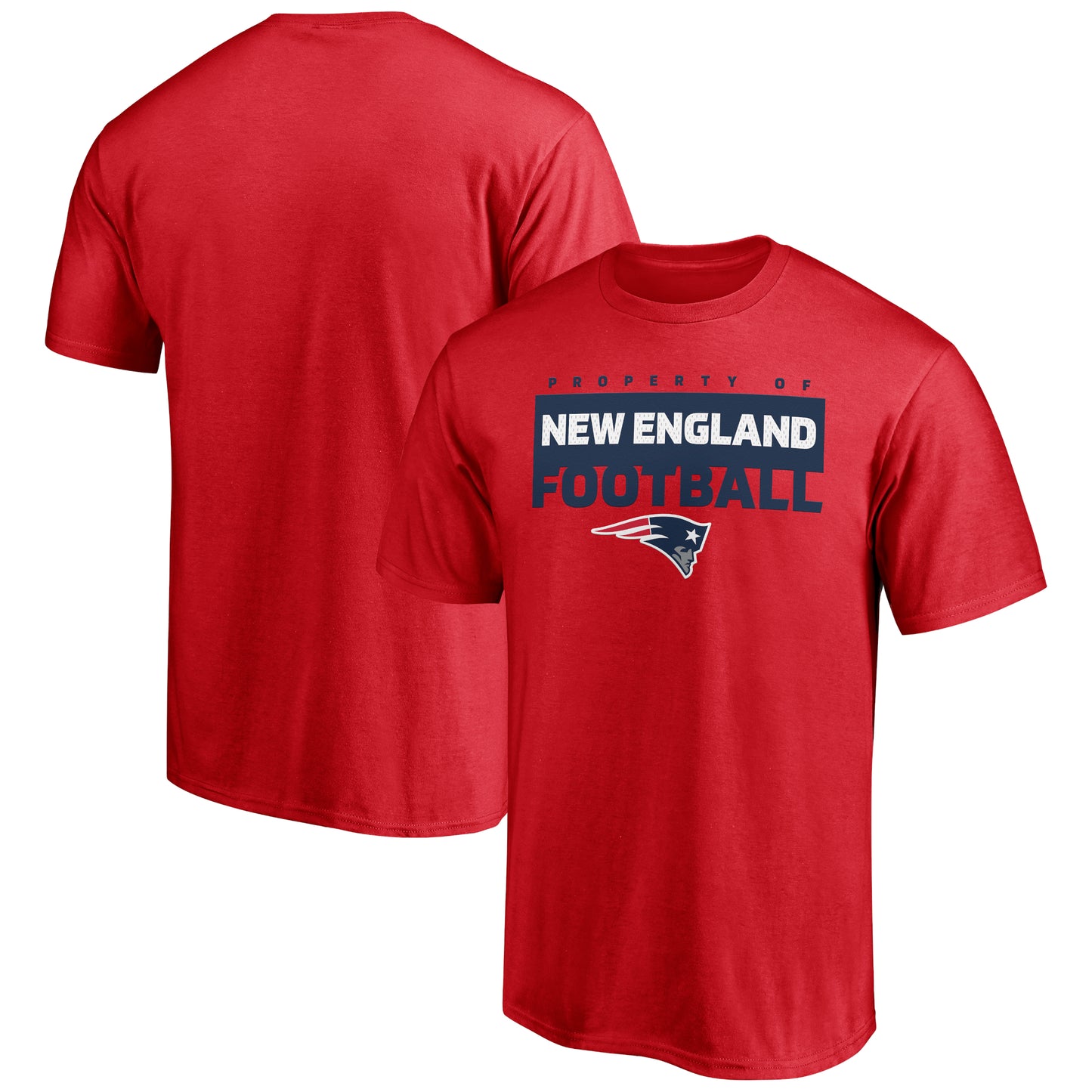 Men's Red New England Patriots Gain Ground T-Shirt