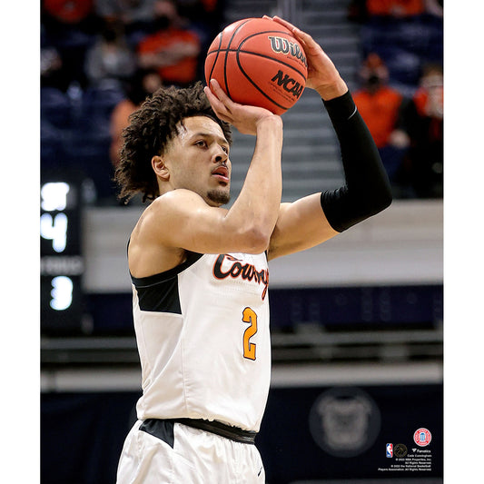 Cade Cunningham Oklahoma State Cowboys Unsigned Shoots a Jump Shot in the Second Round of the 2021 NCAA Men's Basketball Tournament Photograph