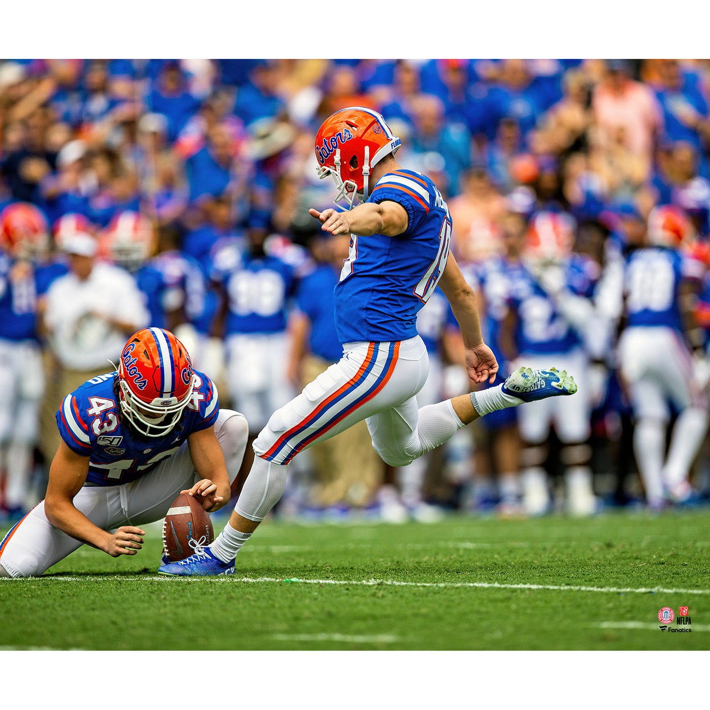 Evan McPherson Florida Gators Unsigned Attempts a Field Goal Photograph