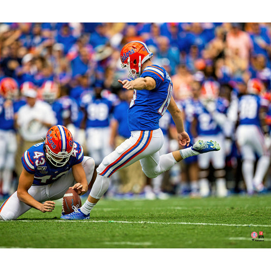 Evan McPherson Florida Gators Unsigned Attempts a Field Goal Photograph