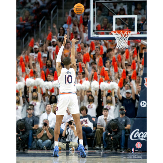 Jabari Smith Jr. Auburn Tigers Unsigned Takes a Shot at Three-Point Line Photograph