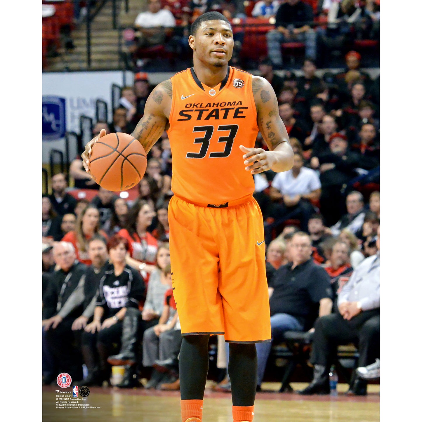 Marcus Smart Oklahoma State Cowboys Unsigned Dribbling Photograph