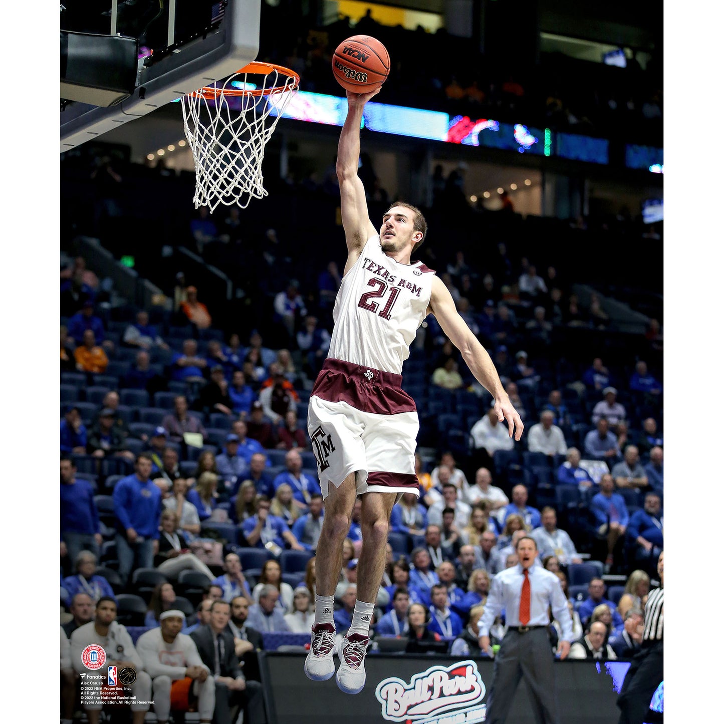 Alex Caruso Texas A&M Aggies Unsigned Makes Jump Shot in the 2016 Quarterfinals of the SEC Basketball Tournament Photograph
