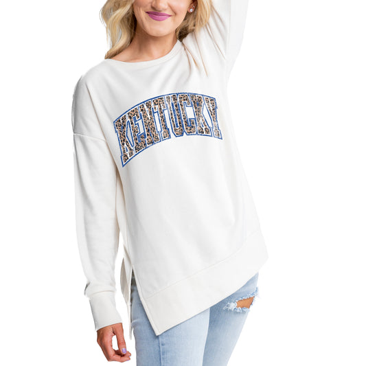 Women's Gameday Couture Cream Kentucky Wildcats Legacy Side Split Pullover Top