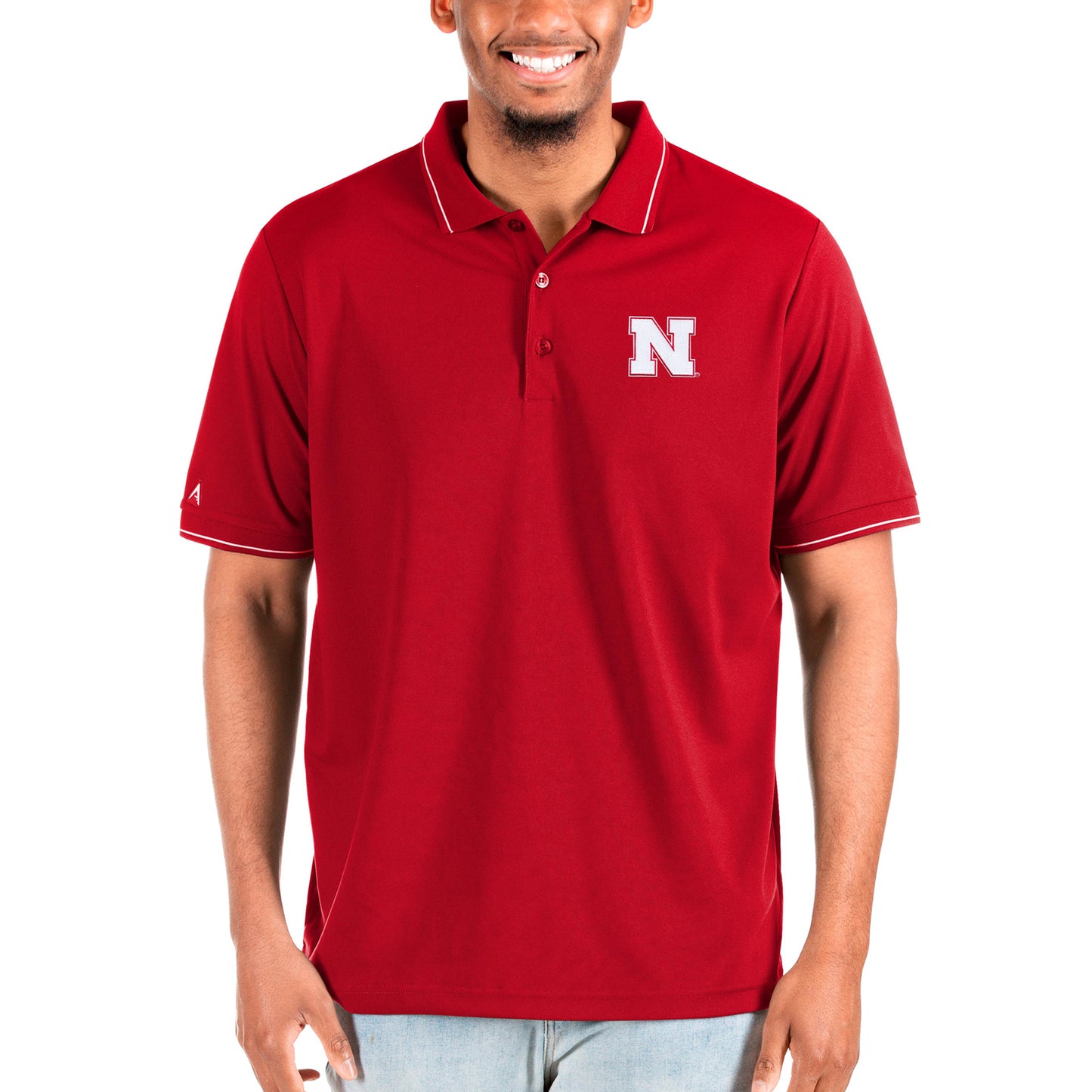 Men's Antigua Scarlet Nebraska Huskers Affluent Big & Tall Polo