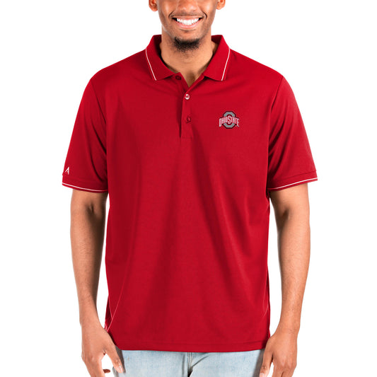 Men's Antigua Scarlet Ohio State Buckeyes Affluent Big & Tall Polo