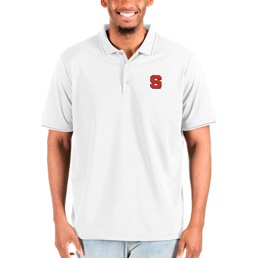 Men's Antigua White Syracuse Orange Affluent Big & Tall Polo