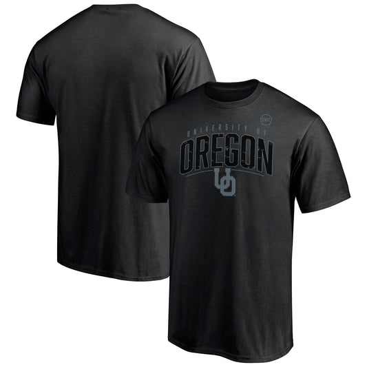 Men's Black Oregon Ducks Flag T-Shirt