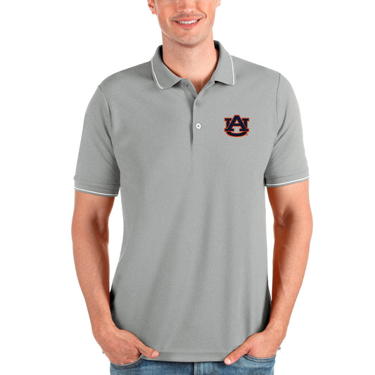 Men's Antigua Gray Auburn Tigers Affluent Polo