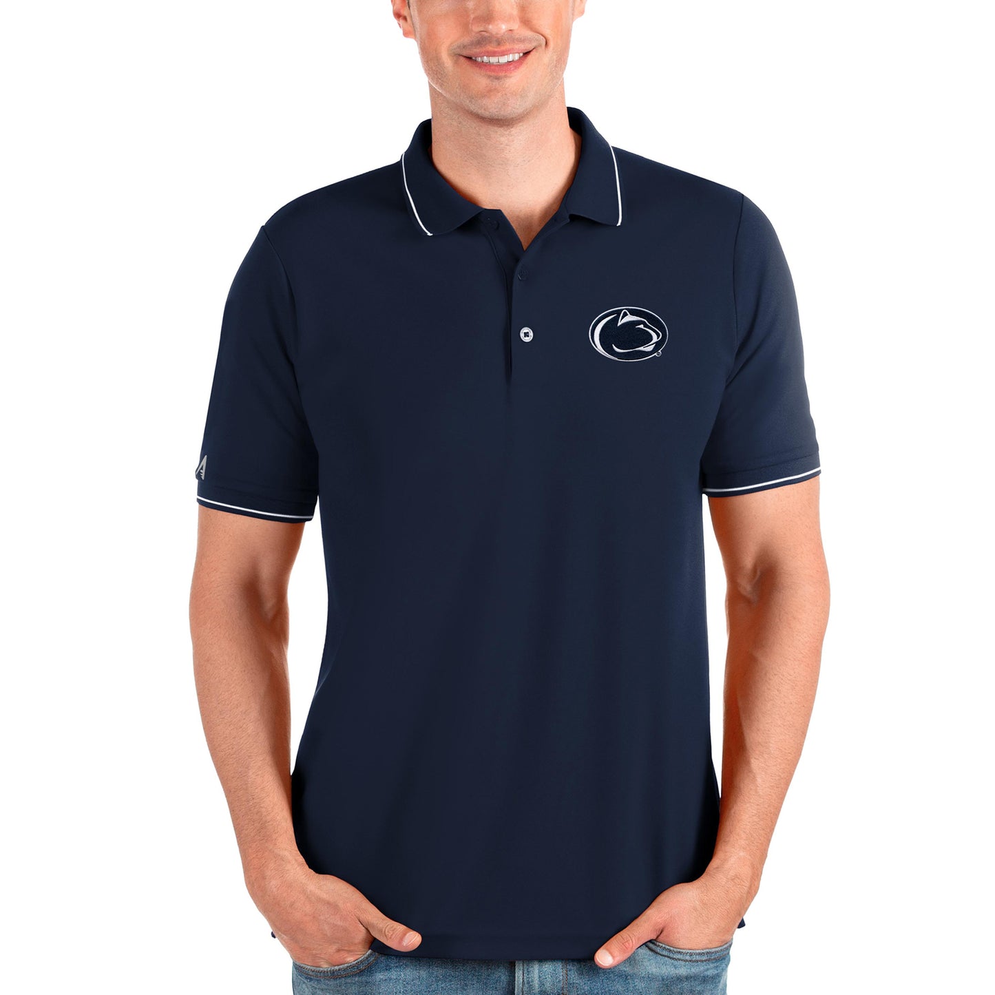 Men's Antigua Navy Penn State Nittany Lions Affluent Polo