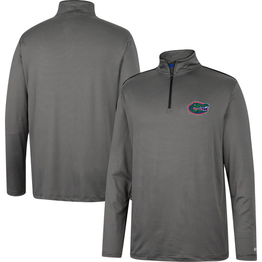 Men's Colosseum Charcoal Florida Gators Logo Quarter-Zip Windshirt