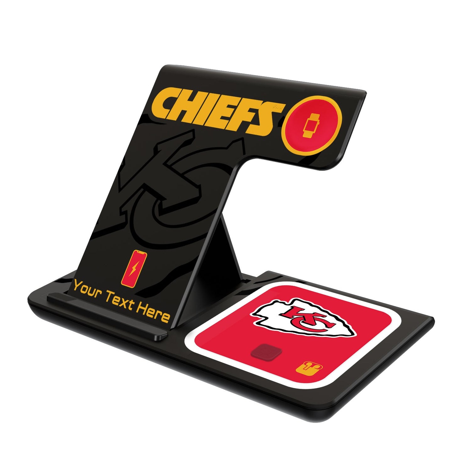 Kansas City Chiefs Personalized 3-in-1 Charging Station