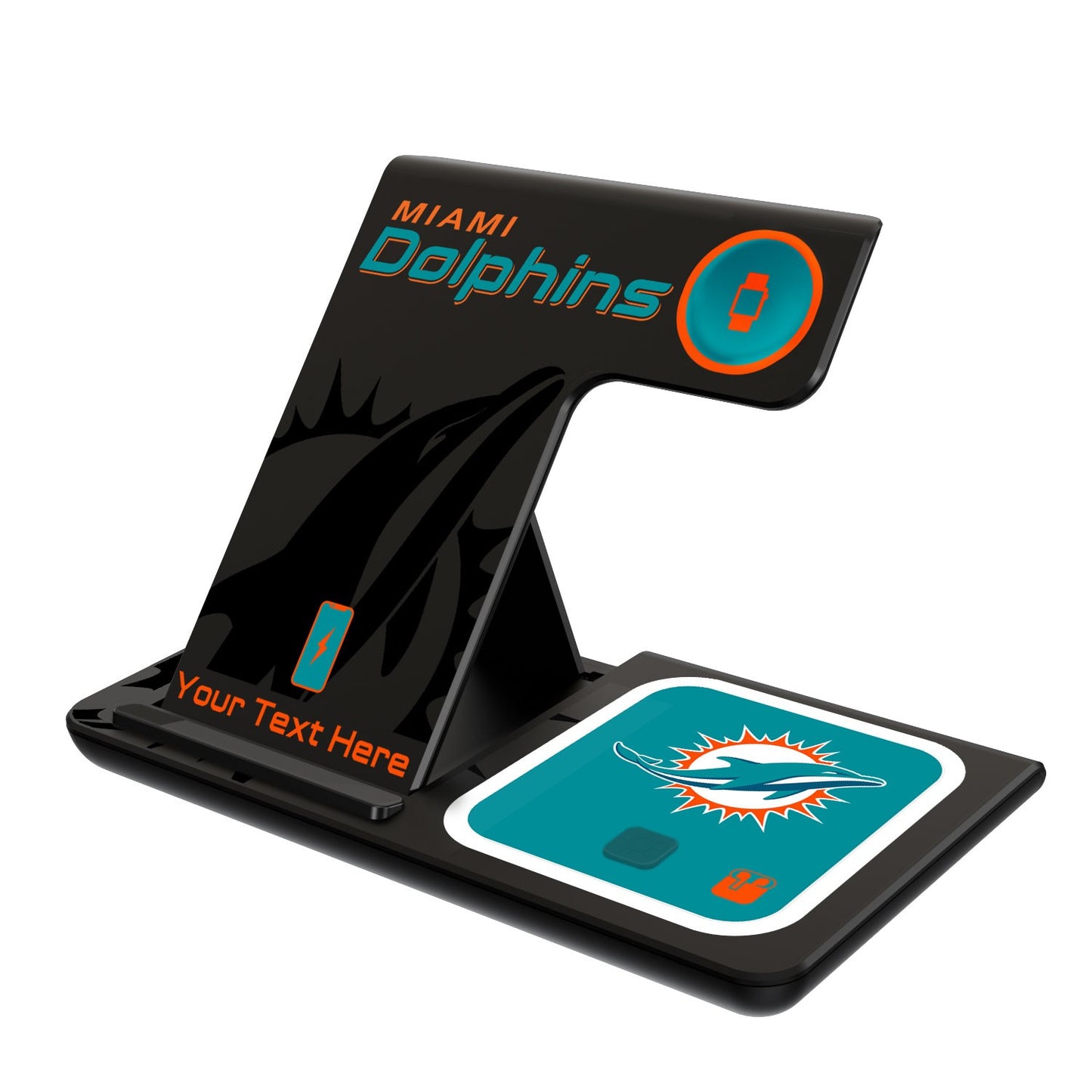 Miami Dolphins Personalized 3-in-1 Charging Station