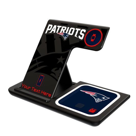 New England Patriots Personalized 3-in-1 Charging Station