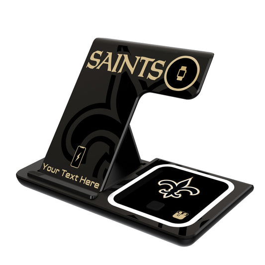 New Orleans Saints Personalized 3-in-1 Charging Station