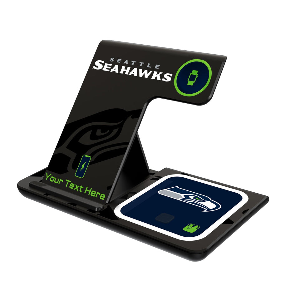 Seattle Seahawks Personalized 3-in-1 Charging Station