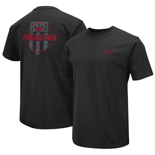 Men's Colosseum Black Arkansas Razorbacks OHT Military Appreciation T-Shirt