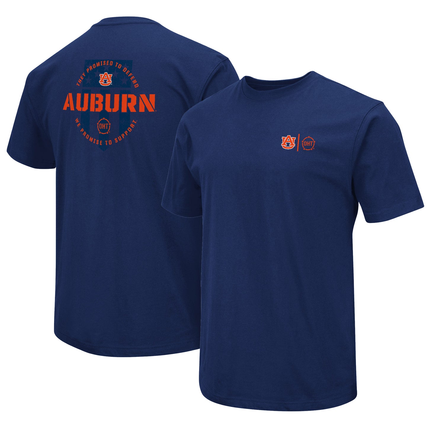 Men's Colosseum Navy Auburn Tigers OHT Military Appreciation T-Shirt