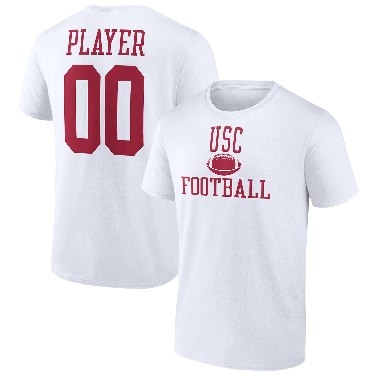 Men's White USC Trojans Football Pick-A-Player NIL Gameday Tradition T-Shirt