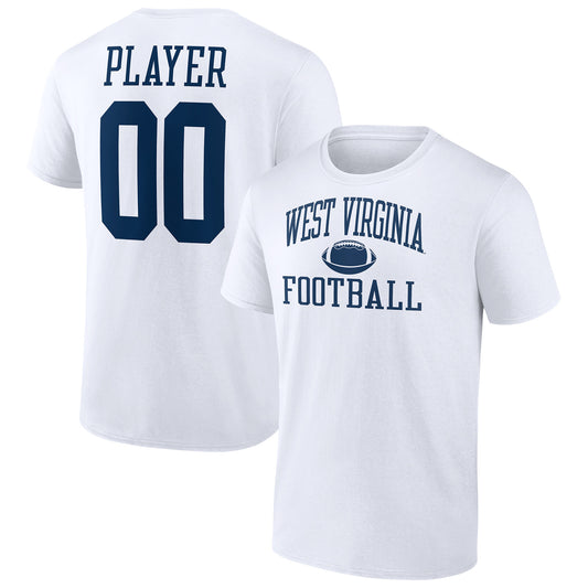 Men's White West Virginia Mountaineers Football Pick-A-Player NIL Gameday Tradition T-Shirt