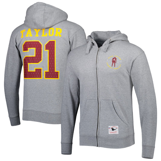 Men's Mitchell & Ness Gray Washington Commanders Sean Taylor Legacy Project Full-Zip Hoodie Jacket