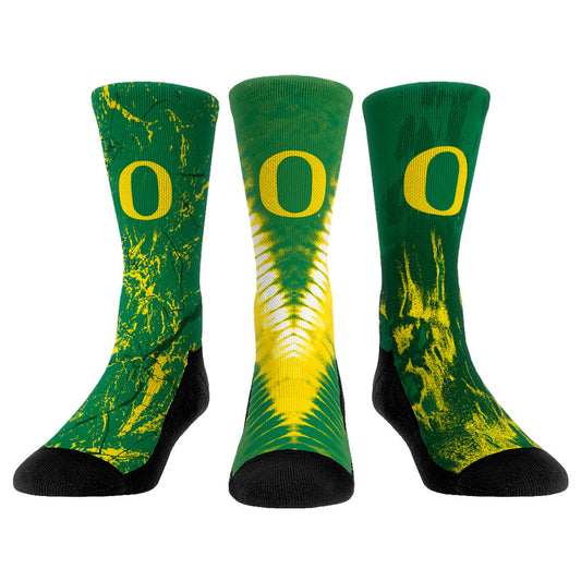 Unisex Rock Em Socks Oregon Ducks Three-Pack Crew Socks Set