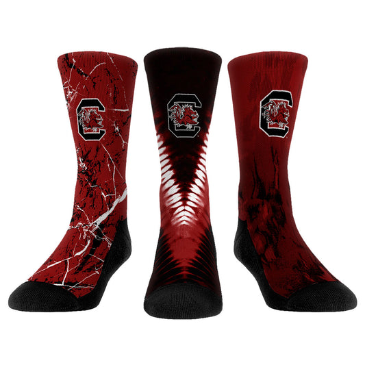 Unisex Rock Em Socks South Carolina Gamecocks Three-Pack Crew Socks Set