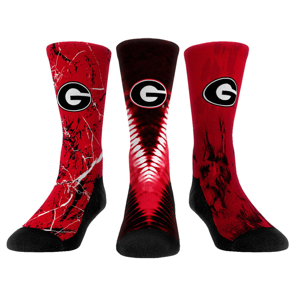 Unisex Rock Em Socks Georgia Bulldogs Three-Pack Crew Socks Set