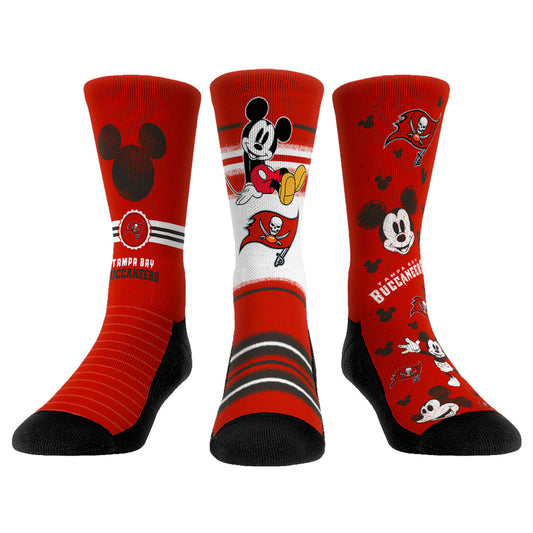 Rock Em Socks Tampa Bay Buccaneers Disney Three-Pack Crew Socks Set