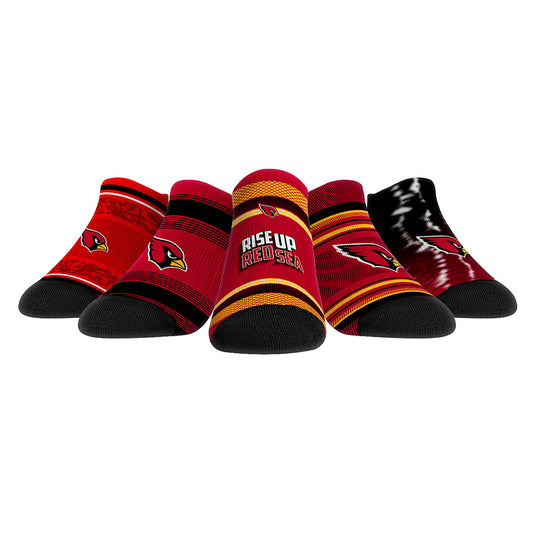 Unisex Rock Em Socks Arizona Cardinals Super Fan Five-Pack Low-Cut Socks Set