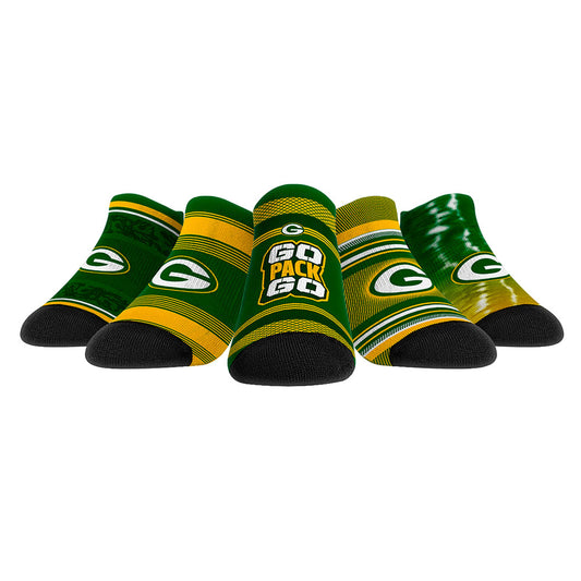 Youth Rock Em Socks Green Bay Packers Super Fan Five-Pack Low-Cut Socks Set