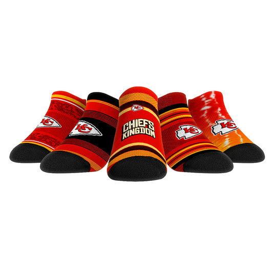 Youth Rock Em Socks Kansas City Chiefs Super Fan Five-Pack Low-Cut Socks Set