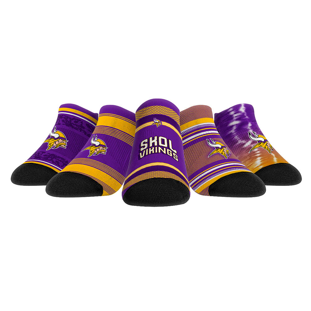 Youth Rock Em Socks Minnesota Vikings Super Fan Five-Pack Low-Cut Socks Set