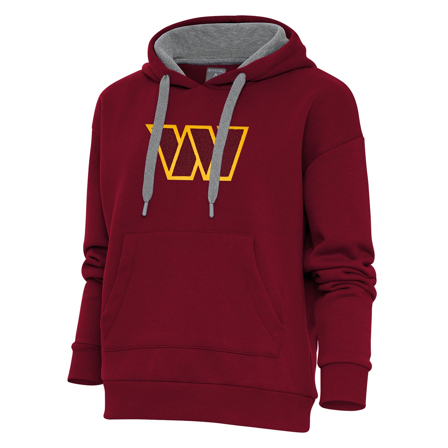 Women's Antigua Burgundy Washington Commanders Victory Chenille Pullover Hoodie