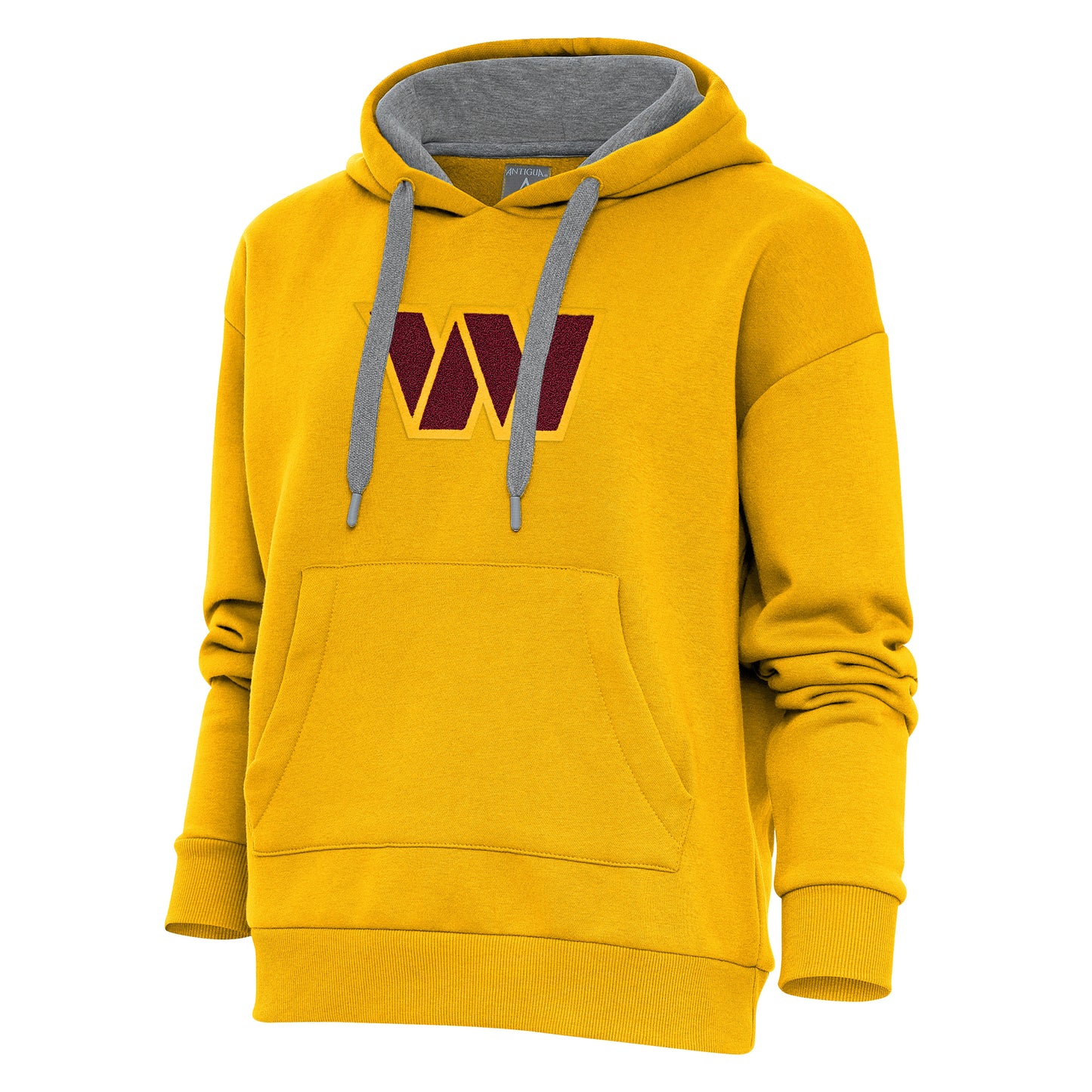 Women's Antigua Gold Washington Commanders Victory Chenille Pullover Hoodie